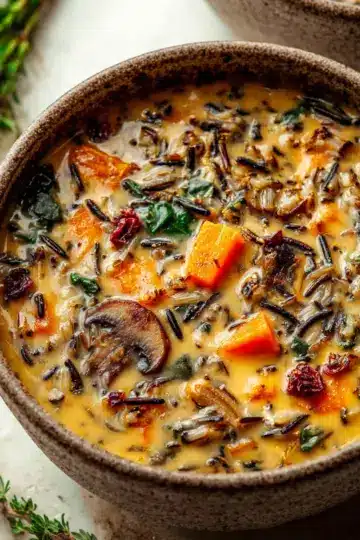 Cozy Autumn Wild Rice Soup