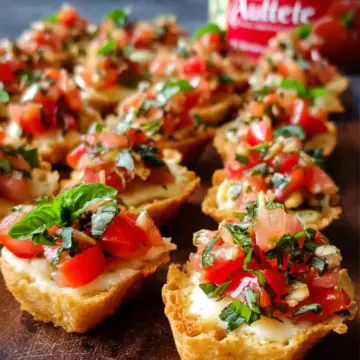 Cheesy Bruschetta Bites
