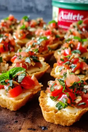 Cheesy Bruschetta Bites