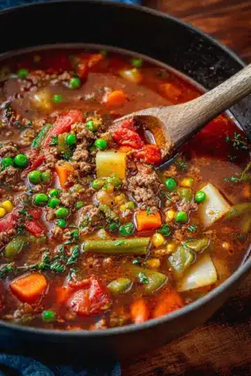 Easy Ground Beef Vegetable Soup