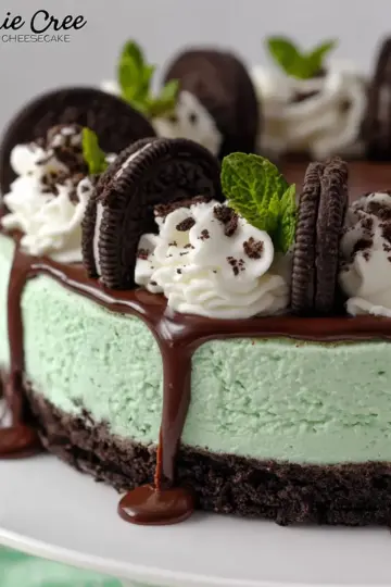 No Bake Mint Oreo Cheesecake