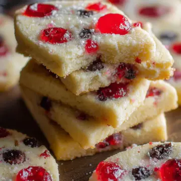 Christmas Maraschino Cherry Shortbread Cookies