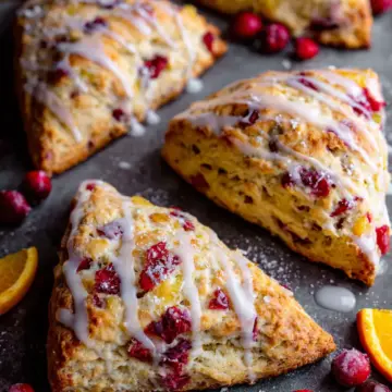 Glazed Cranberry Orange Scones