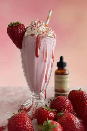 STRAWBERRY MALTED MILKSHAKE