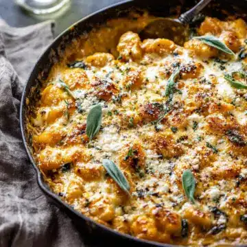One-Skillet Pumpkin Gnocchi Bake