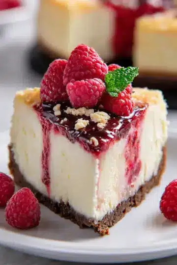 White Chocolate Raspberry Cheesecake