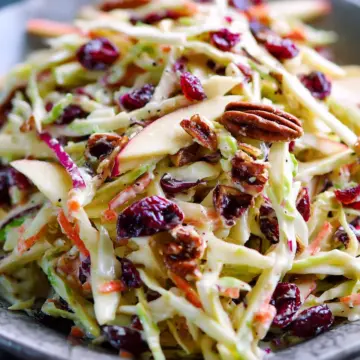 Apple Coleslaw with Cranberries and Pecans