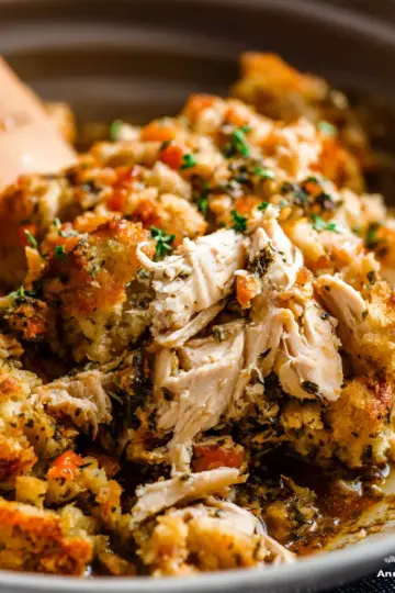 Slow Cooker Chicken and Stuffing