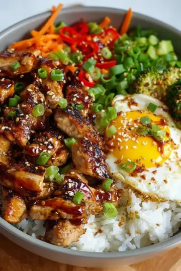 Sweet and Savory Chicken Rice Bowl Recipe