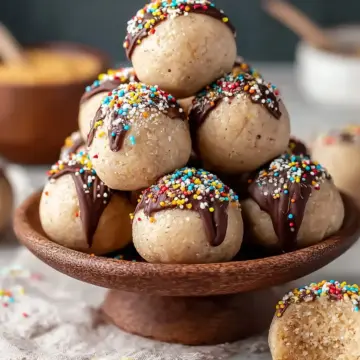 No Bake Cake Batter Protein Balls