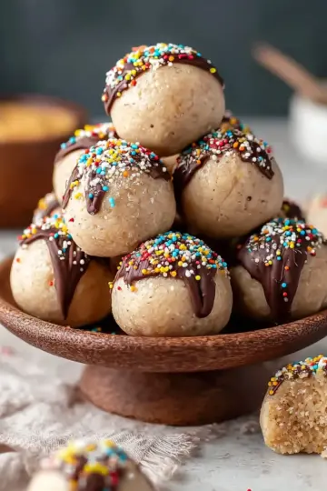 No Bake Cake Batter Protein Balls