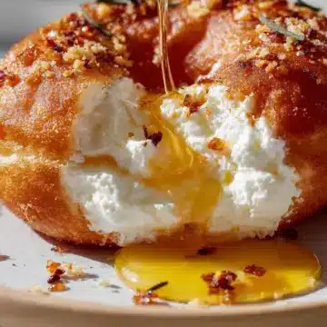 The Savory Burrata and Hot Honey Jelly Donut