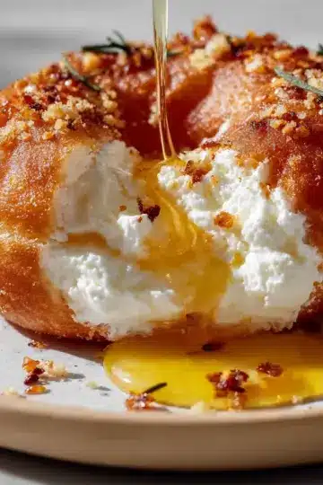 The Savory Burrata and Hot Honey Jelly Donut