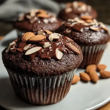 Easy One-Bowl Chocolate Almond Muffins