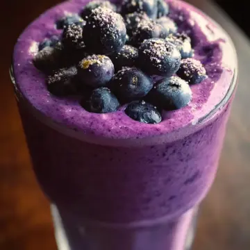 Easy Blueberry Oat Protein Smoothie