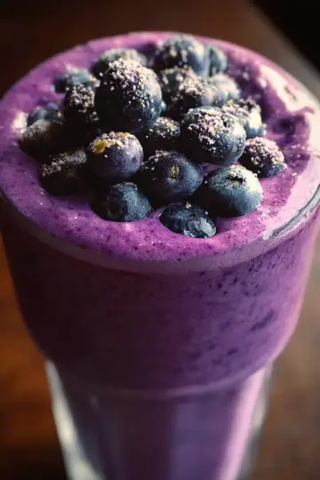 Easy Blueberry Oat Protein Smoothie