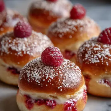 Raspberry Custard Buns Recipe