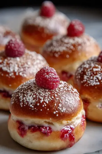 Raspberry Custard Buns Recipe