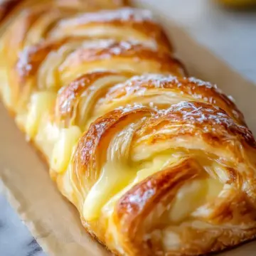 Lemon Cream Cheese Puff Pastry Braid
