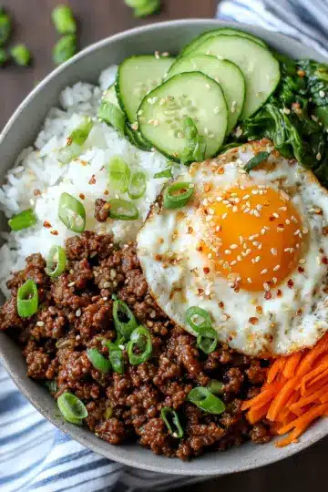 Quick & Easy Korean Ground Beef Bowl