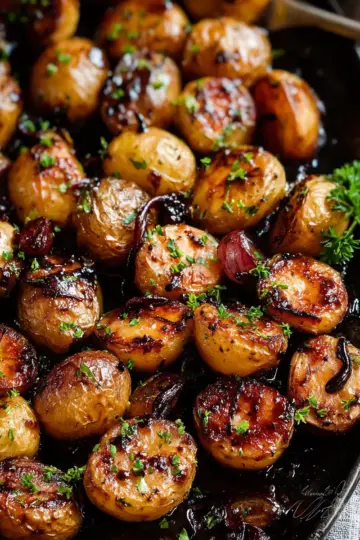 Honey Balsamic Roasted Baby Potatoes