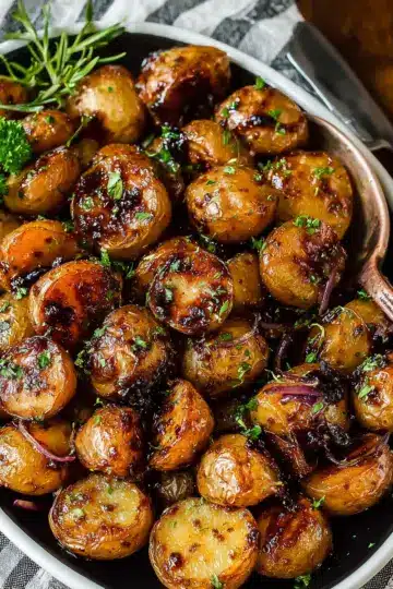 Honey Balsamic Roasted Baby Potatoes