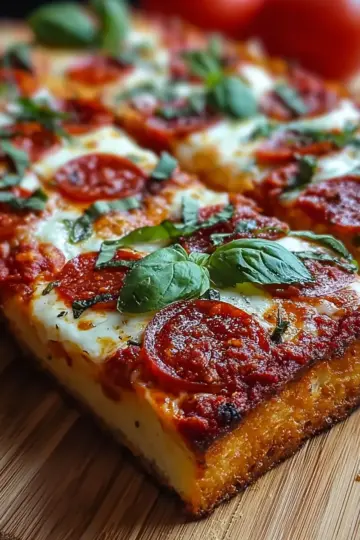 Homemade New York Bakery-Style Sicilian Pizza Bliss