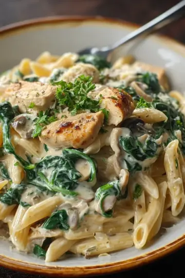 Chicken Alfredo Spinach Pasta