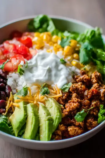 Healthy Turkey Taco Bowl