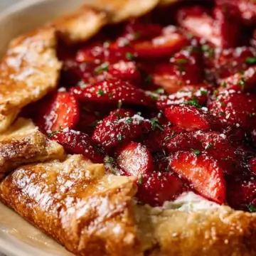 Roasted Strawberry Goat Cheese Galette Recipe
