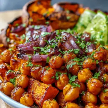 Vegan BBQ Chickpea Sweet Potatoes