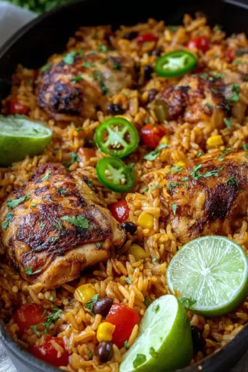 Delicious One Pan Mexican Chicken and Rice