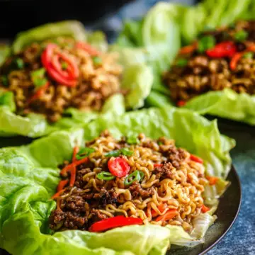 Teriyaki Ramen Lettuce Wraps