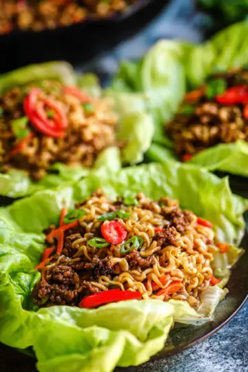 Teriyaki Ramen Lettuce Wraps