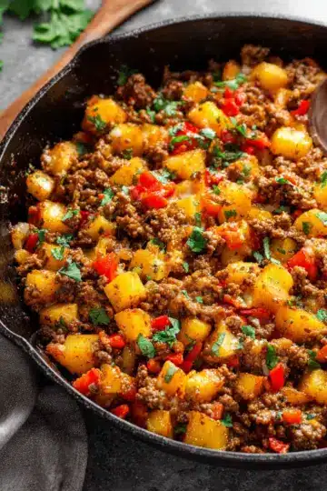 Mexican Ground Beef and Potato Skillet