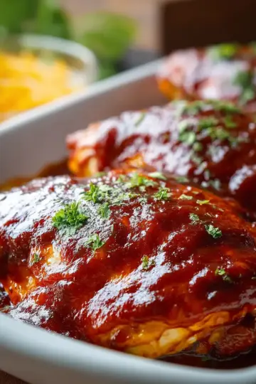 3 Ingredient BBQ Chicken Bake