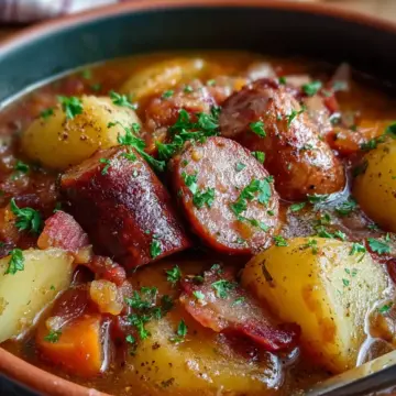 Easy Dublin Coddle Sausage and Bacon Stew