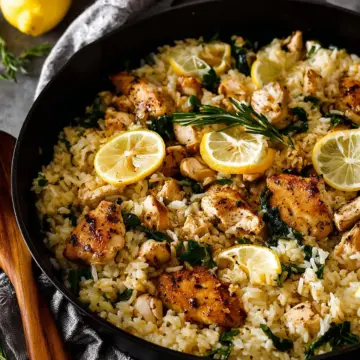 Lemon Chicken Rice Skillet
