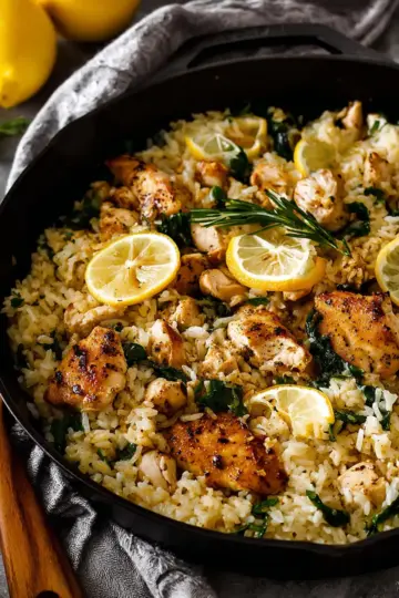 Lemon Chicken Rice Skillet